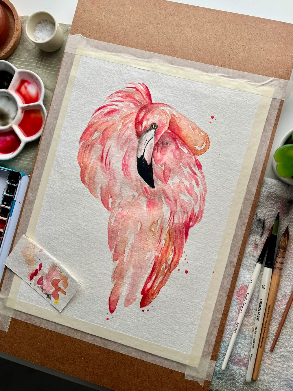 Welcoming a POP of colour with this pink flamingo! 🦩🦩 🕊️ Watch the painting process on YouTube here: https://youtu.be/Rr0ZPO01v84 #watercolor #aquarelle #art #painting #relaxing #paintwithme #artwork #watercolorpainting #watercolourpainting #watercolour #natureart #birds #birdart #birdpainting #aquarelleart #illustration #pinkflamingo #flamingo #barnswallow #relaxingart #pink